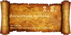 Keresztesy Bettina névjegykártya